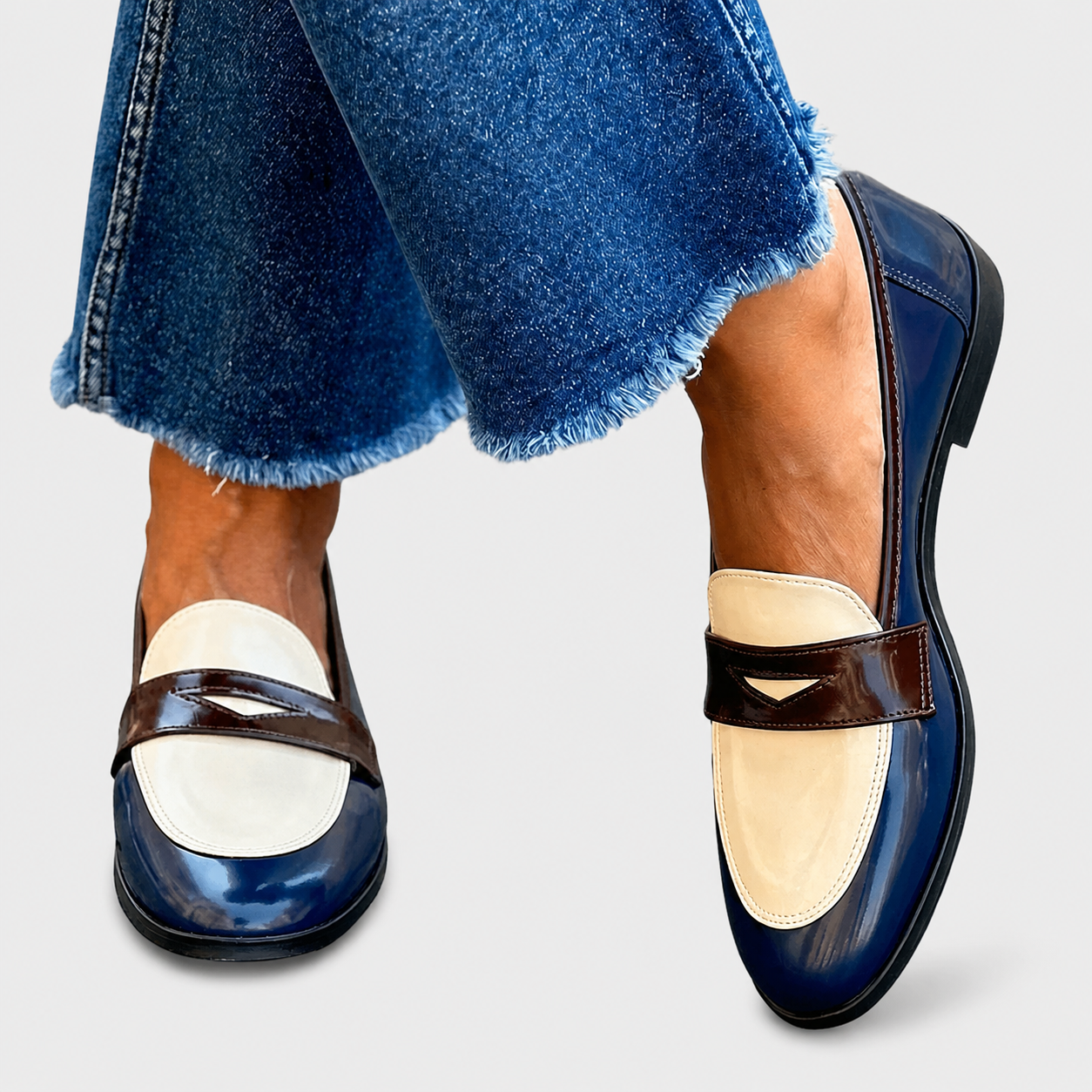 Claudia™ | Mocasines Contrastados