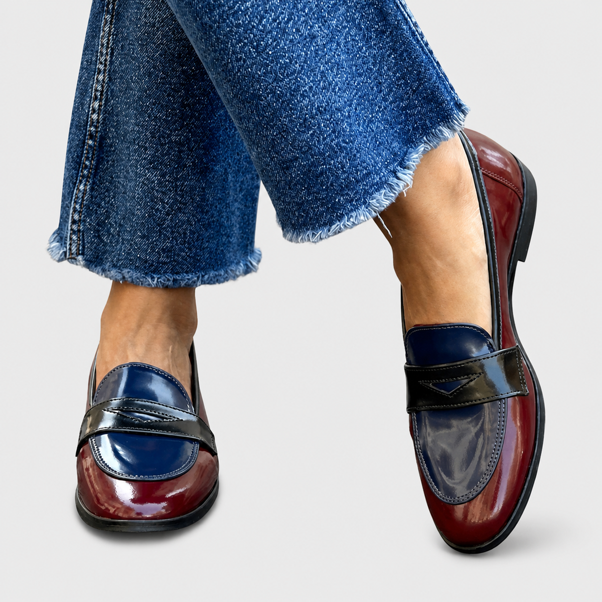 Claudia™ | Mocasines Contrastados