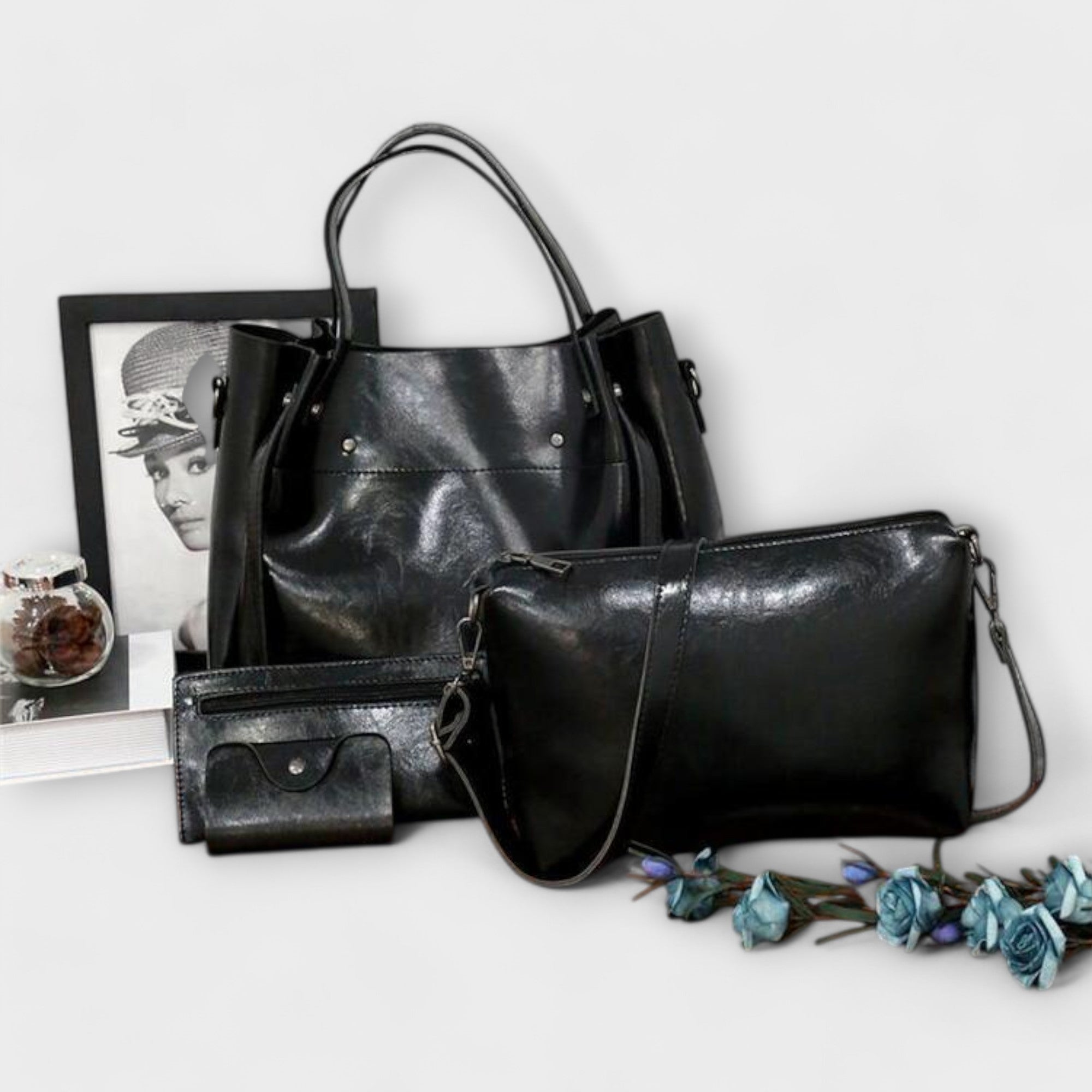 Azura - Conjunto de bolsas vintage de 4 piezas