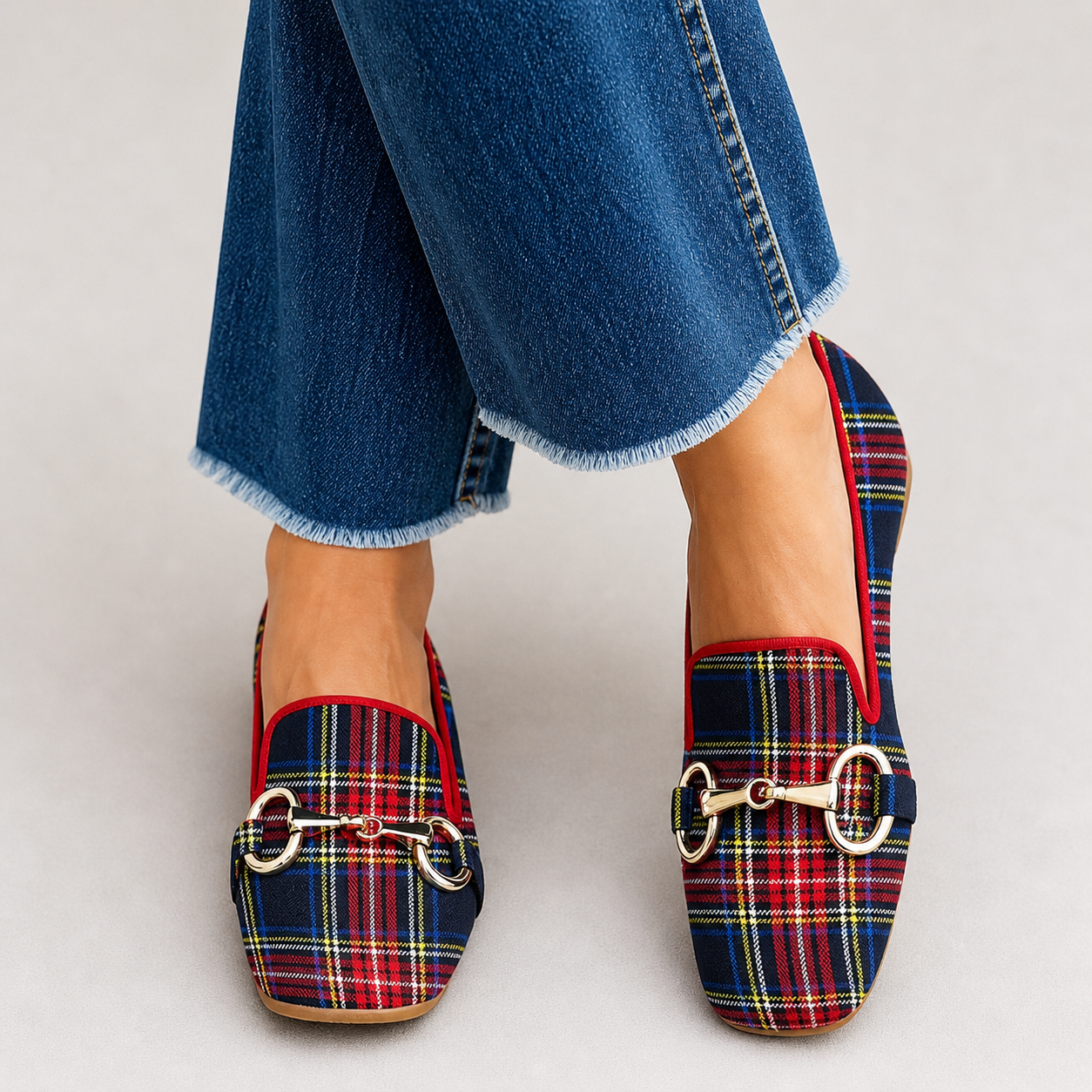 Mélani™ | Mocasines a cuadros
