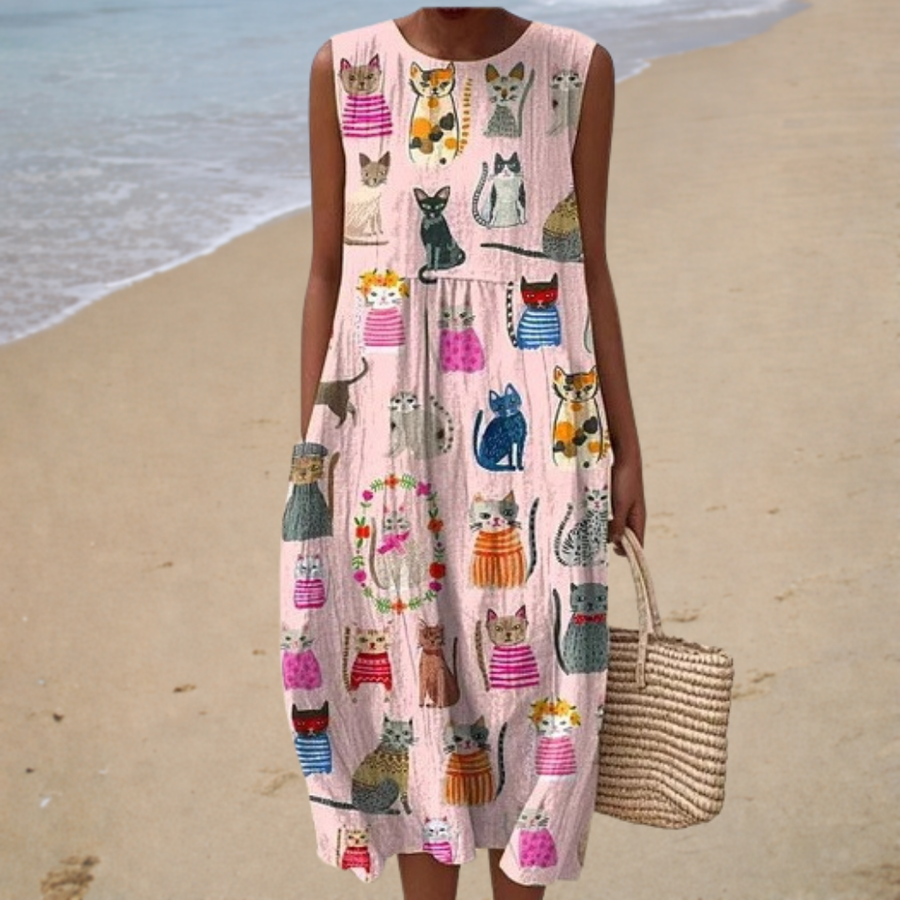 Vestido de Verano Cómodo Sin Mangas