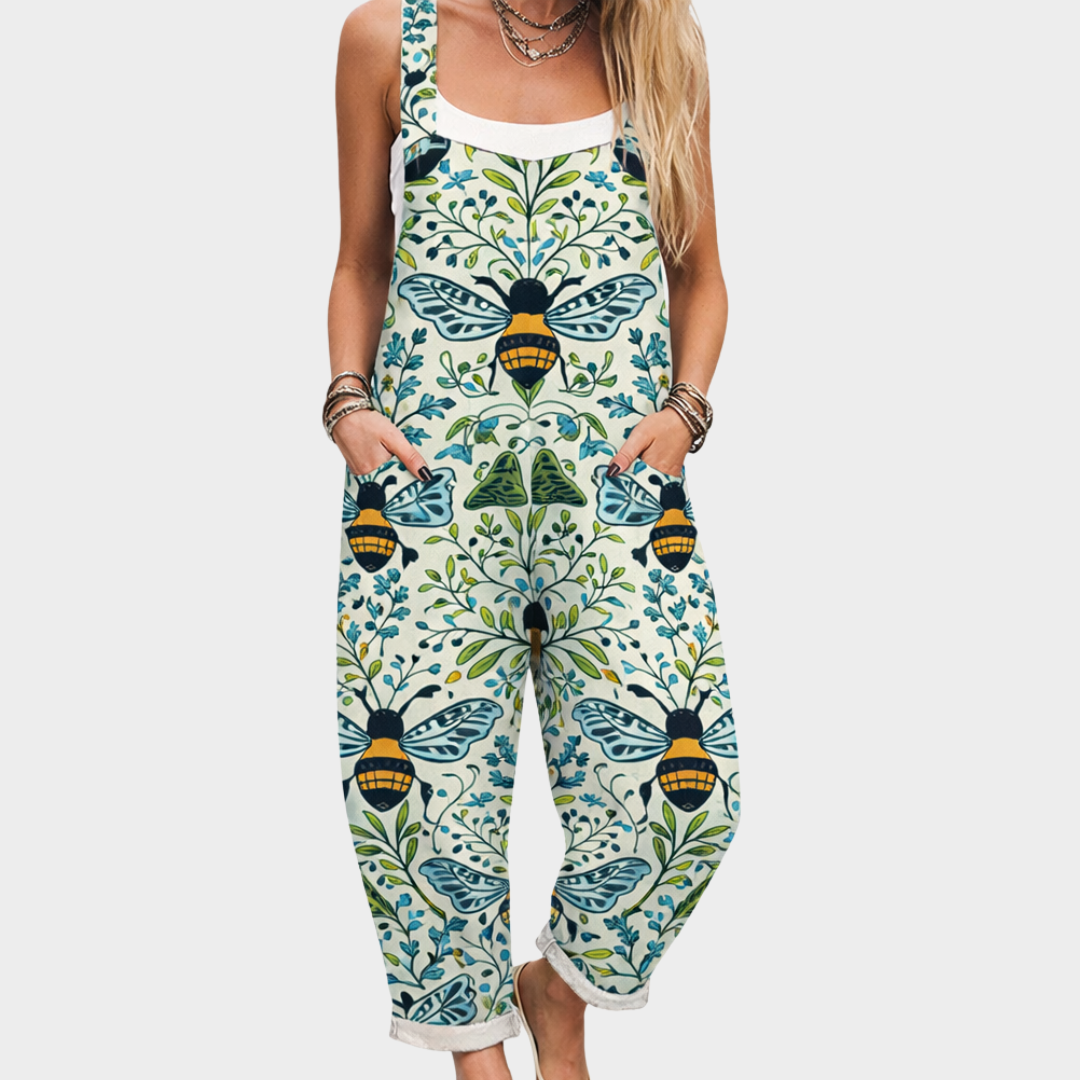 Pantalón de tirantes impreso y cómodo
